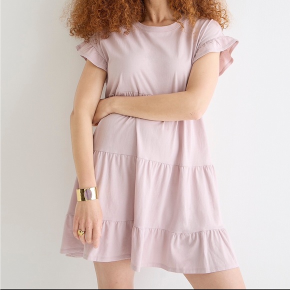 J. Crew | Dresses | Jcrew Tiered Dress In Brokenin Jersey | Poshmark